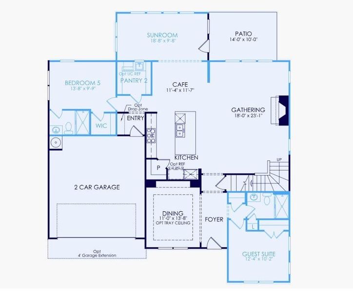 2D floor plan layout of this home in Silverwood, Cumming, GA (Image 4).
