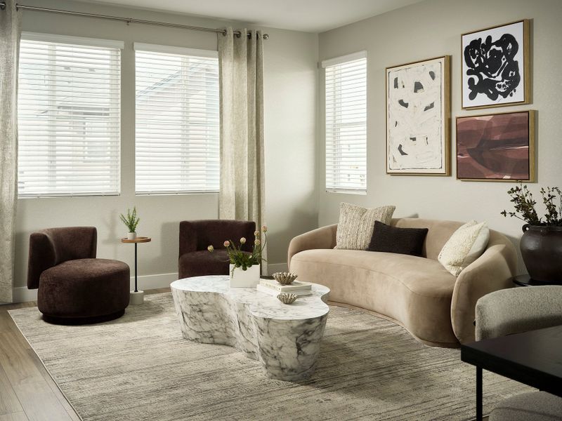 Representative furnished interior of a home built from the Apex Four by Brookfield Residential in Uplands, Westminster (Image 6). Representative furnished interior of a home built from the Apex Four by Brookfield Residential in Uplands, Westminster (Image 6).