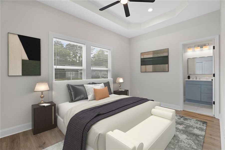 Furnished interior view inside a new home in , Austell (Image 11).