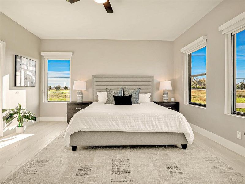 Staged model home photo