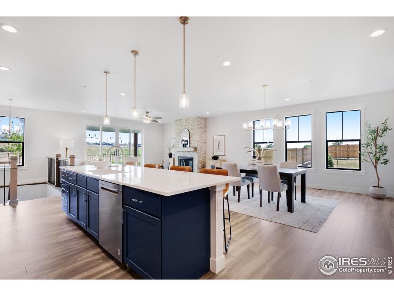 Quartz (granite is available) countertops in the kitchen, baths, office & mudroom/butler pantry/mudroom