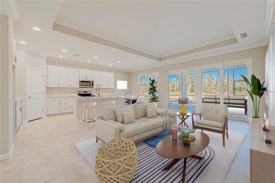 Furnished interior view inside a new home in Latitude Margaritaville Daytona Beach, Daytona Beach (Image 9).
