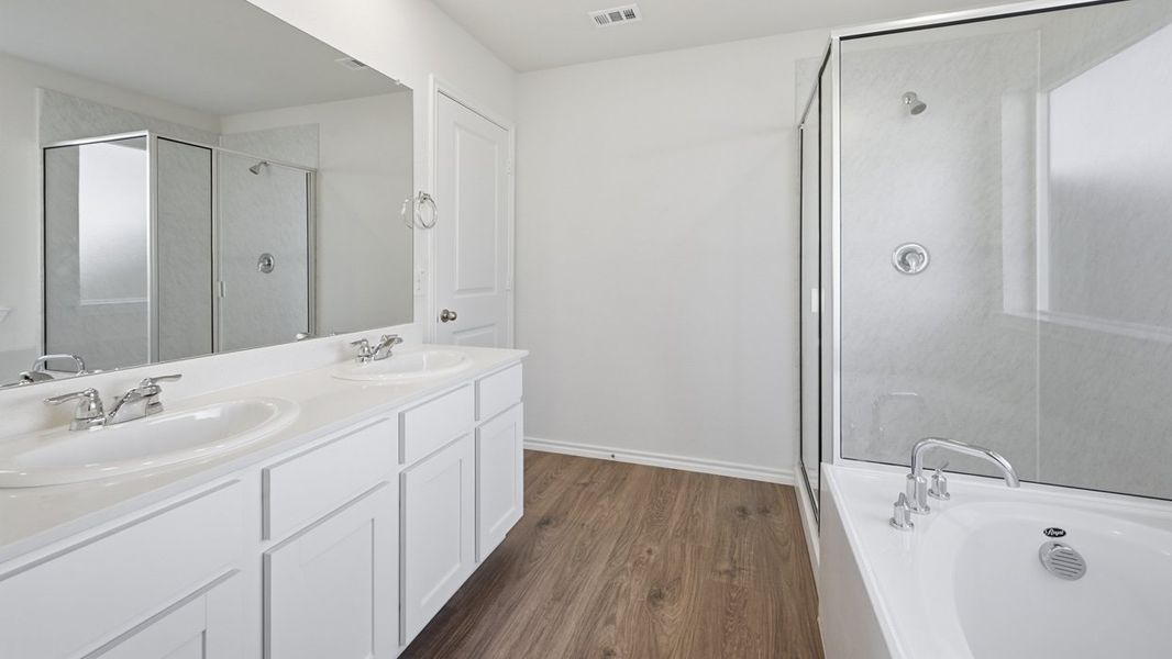 Representative furnished interior of a home built from the Camber by D.R. Horton in Windrose, Pilot Point (Image 5).