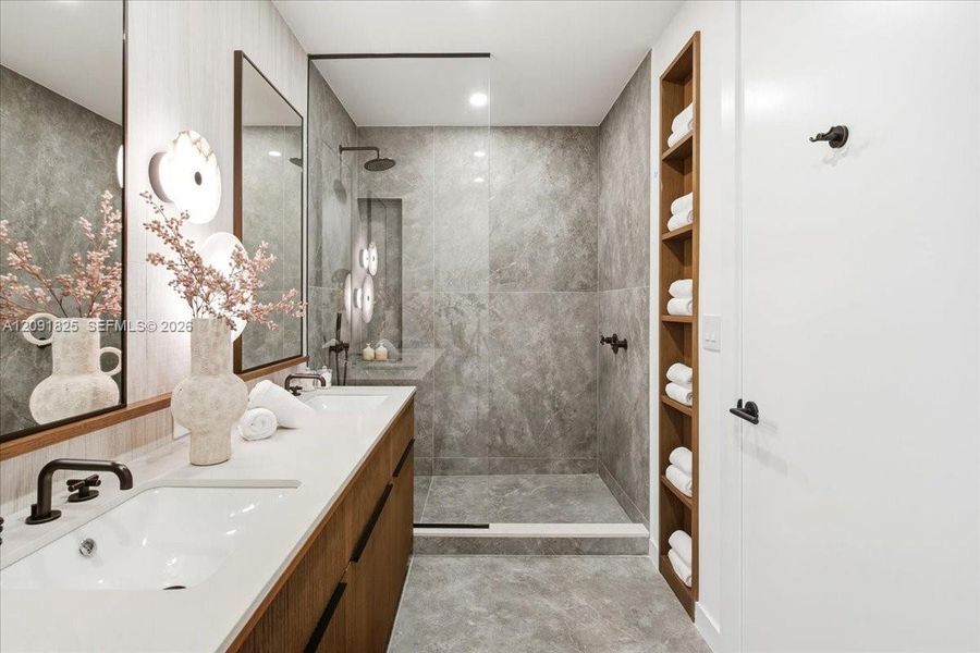 Furnished interior view inside a new home in , Miami (Image 8).