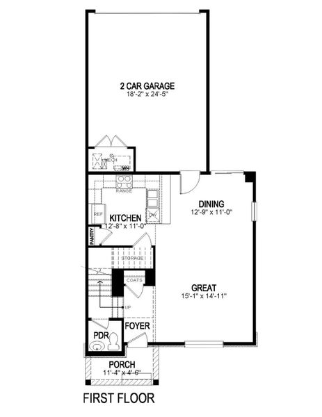 2D floor plan layout of this home in Sky Ranch, Watkins, CO (Image 3).