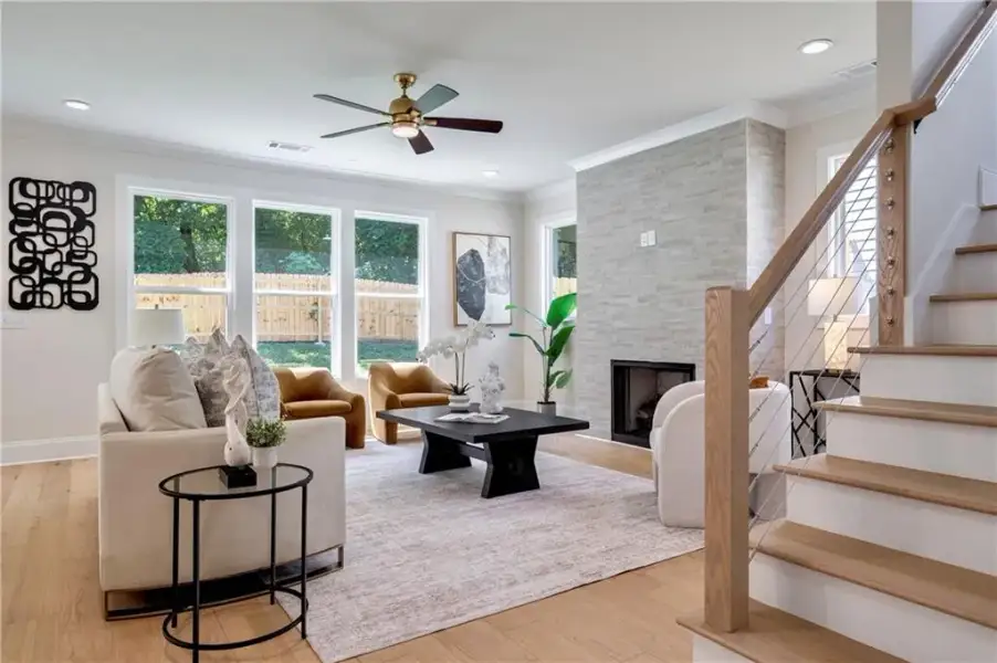 Furnished interior view inside a new home in , Atlanta (Image 37).