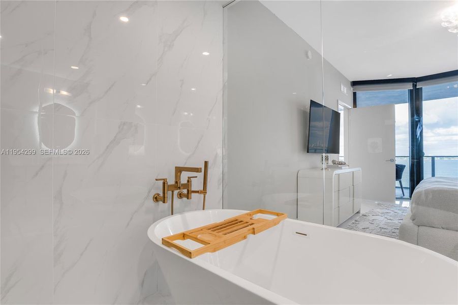 Furnished interior view inside a new home in , Miami (Image 26).