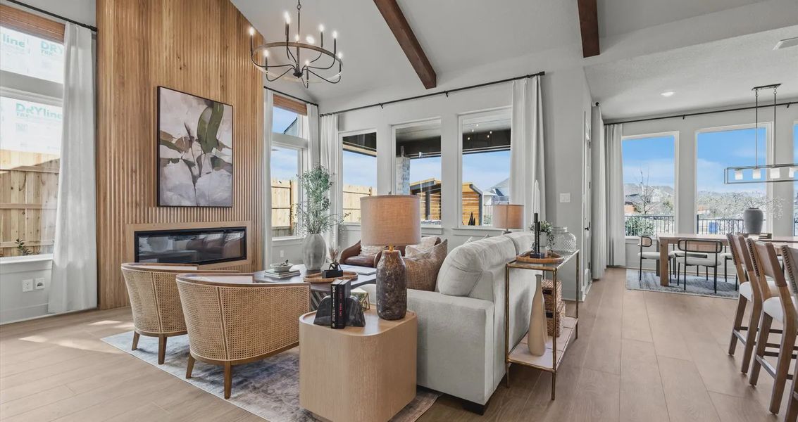 Representative furnished interior of a home built from the Malia by Chesmar Homes in Gregg Ranch, Marble Falls (Image 6).