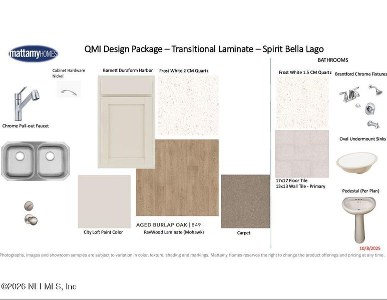 Sample of building materials used in homes in Bella Lago, Green Cove Springs (Image 3).
