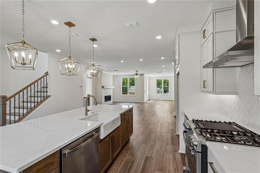 Furnished interior view inside a new home in Waterside Townhomes, Peachtree Corners (Image 8).