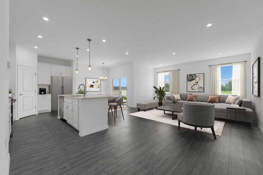 Kitchen and Family Room