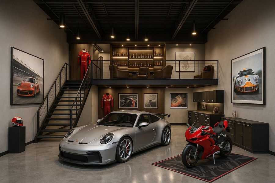 Interior is customizable post-closing. This is a virtual rendering to show what the garage condo can look like.