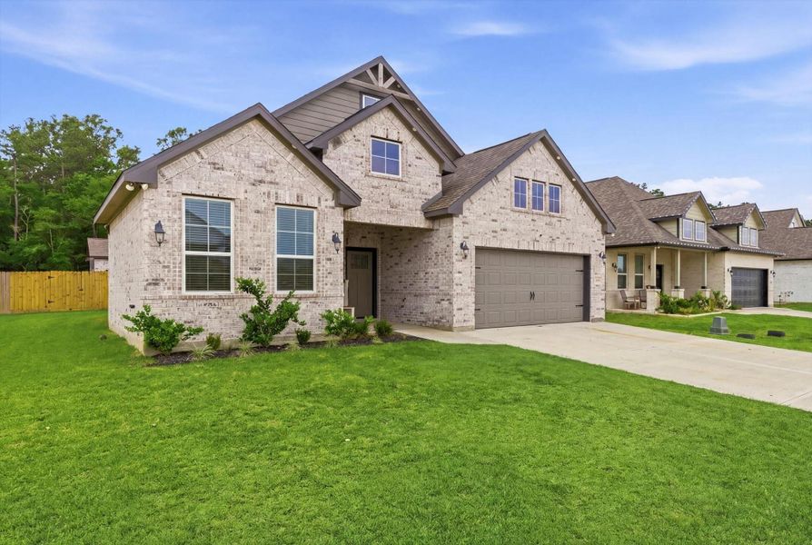 Front exterior of a new home in , Anahuac, TX, highlighting curb appeal (Image 20).