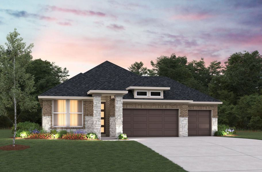 Representative exterior photo of a completed home built from the Maxwell by Beazer Homes in Arabella on the Prairie, Richmond, TX (Image 11).