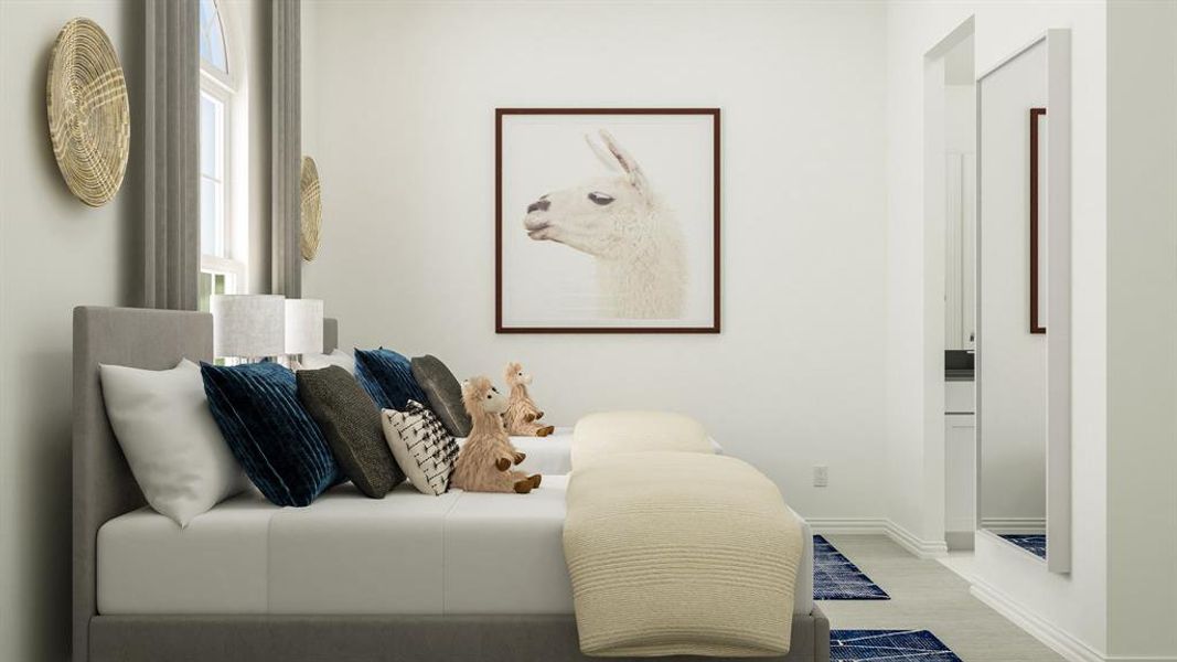 Bedroom featuring light hardwood / wood-style flooring