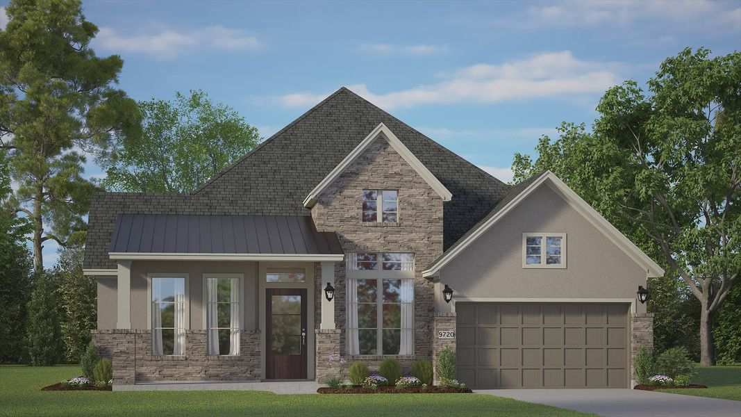 Representative exterior photo of a completed home built from the Brentwood by Chesmar Homes in Riceland 60',65',70', Mont Belvieu, TX (Image 20). Representative exterior photo of a completed home built from the Brentwood by Chesmar Homes in Riceland 60',65',70', Mont Belvieu, TX (Image 20).