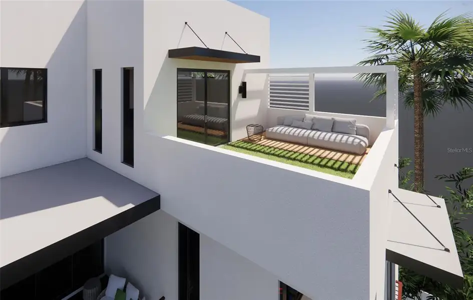 Exterior details and patio area of a home in , Clearwater Beach (Image 4). Exterior details and patio area of a home in , Clearwater Beach (Image 4).