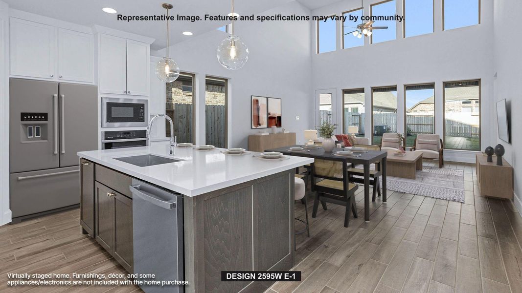 Furnished interior view inside a new home in Lariat 50', Liberty Hill (Image 3).