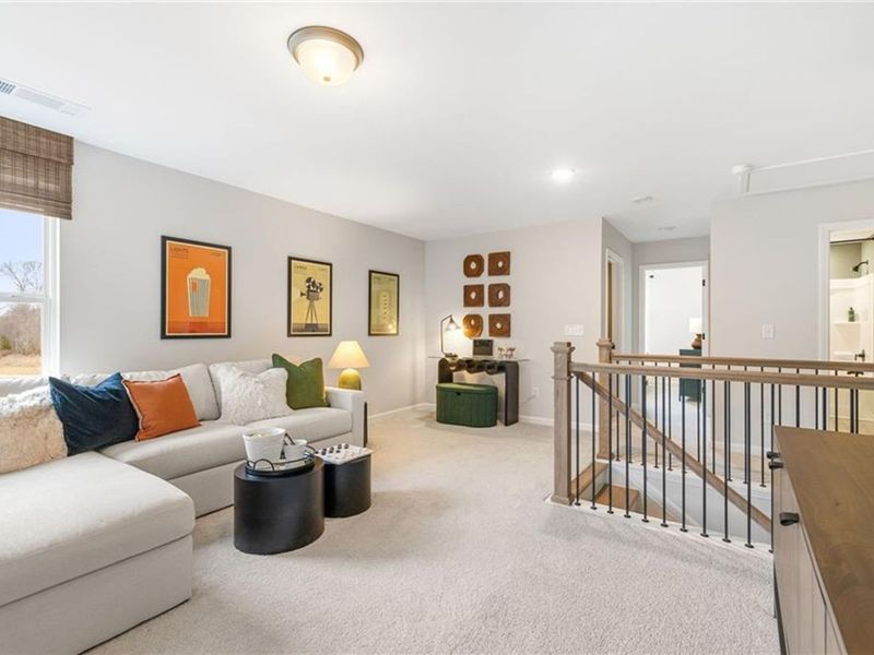 Furnished interior view inside a new home in The Bluffs, Canton (Image 9).