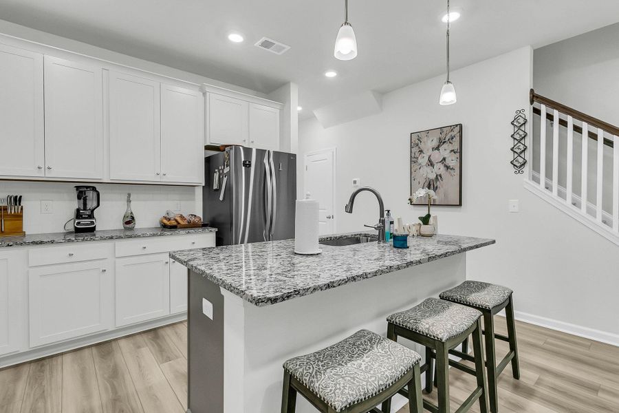 Furnished interior view inside a new home in Boykins Run Townhomes, Moncks Corner (Image 5). Furnished interior view inside a new home in Boykins Run Townhomes, Moncks Corner (Image 5).