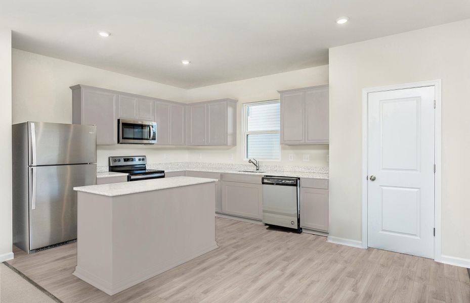 Package B Kitchen with beautiful gray cabinets and