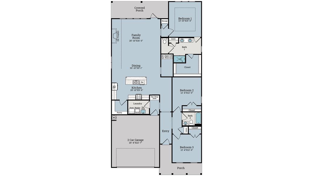 2D floor plan layout of this home in Breakfast Point East Phase II, Panama City Beach, FL (Image 5).