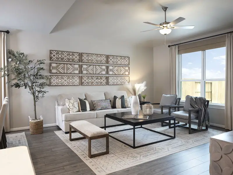 Furnished interior view inside a new home in Granger Pointe - Premier Series, Conroe (Image 9).