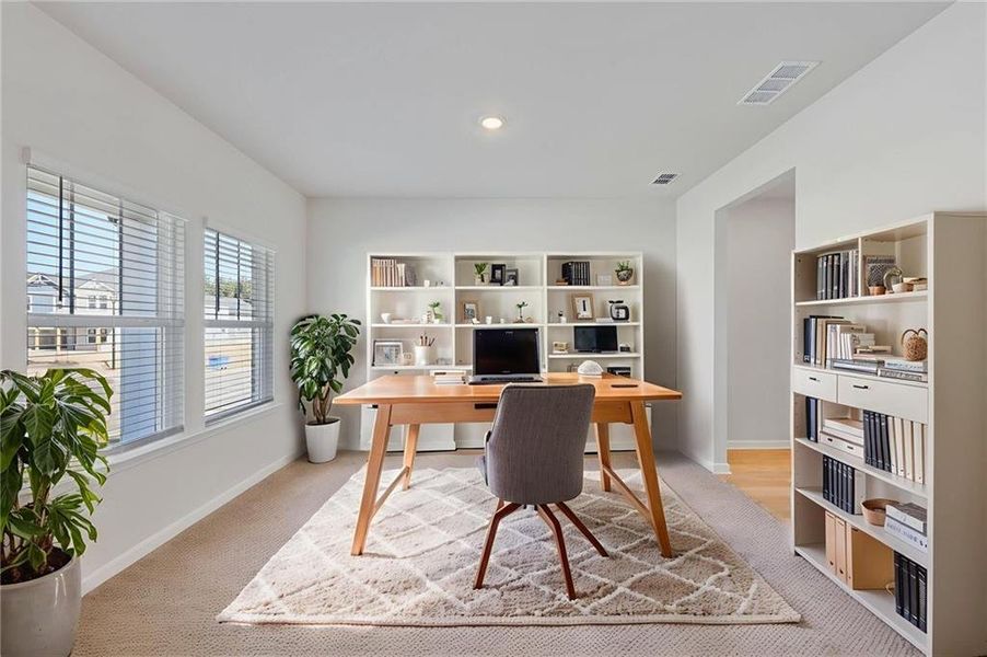 Furnished interior view inside a new home in Parkside at Grayson, Grayson (Image 7).