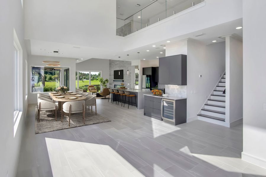 Representative furnished interior of a home built from the Aspen Estate by ABD Development in Hampton Green at Providence, Davenport (Image 5). Representative furnished interior of a home built from the Aspen Estate by ABD Development in Hampton Green at Providence, Davenport (Image 5).