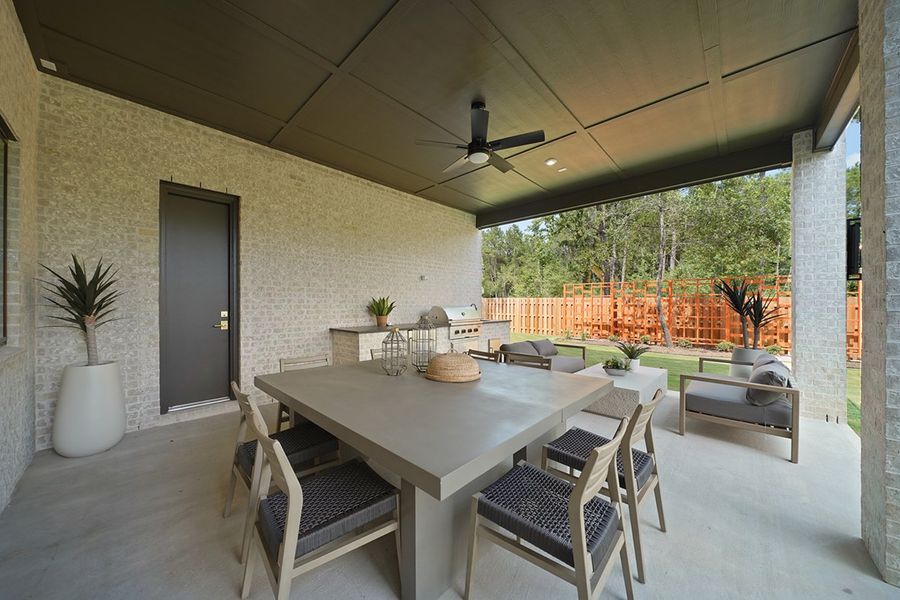 Exterior details and patio area of a home in COLTON - Fedrick Harris, Montgomery (Image 21). Exterior details and patio area of a home in COLTON - Fedrick Harris, Montgomery (Image 21).