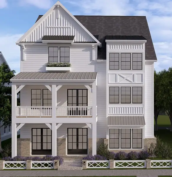 Representative exterior photo of a completed home built from the Aspen by Arkan Homes in Echo at Crabapple, Alpharetta, GA (Image 1).