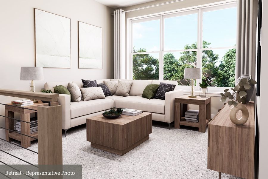 Representative furnished interior of a home built from the The Cordell by David Weekley Homes in Easthaven at Bridgeland Central - Vision Collection, Cypress (Image 3).