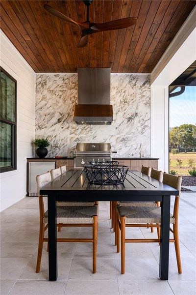 Exterior details and patio area of a home in , Archer (Image 22).