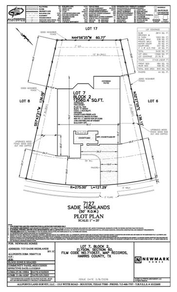 The total size of the lot is 12,560 sqft.