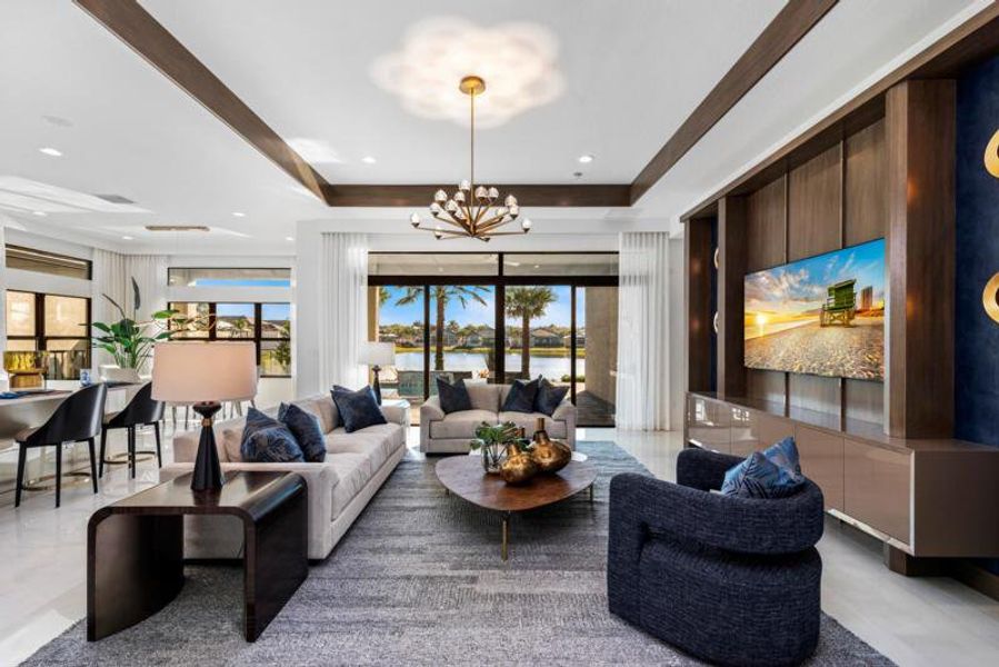 Furnished interior view inside a new home in Valencia Grand, Boynton Beach (Image 13). Furnished interior view inside a new home in Valencia Grand, Boynton Beach (Image 13).