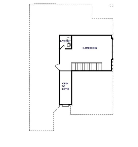 2D floor plan layout for the The Abingdon by Astoria Homes in Corner Stone Ranch, Howe, TX (Image 5).