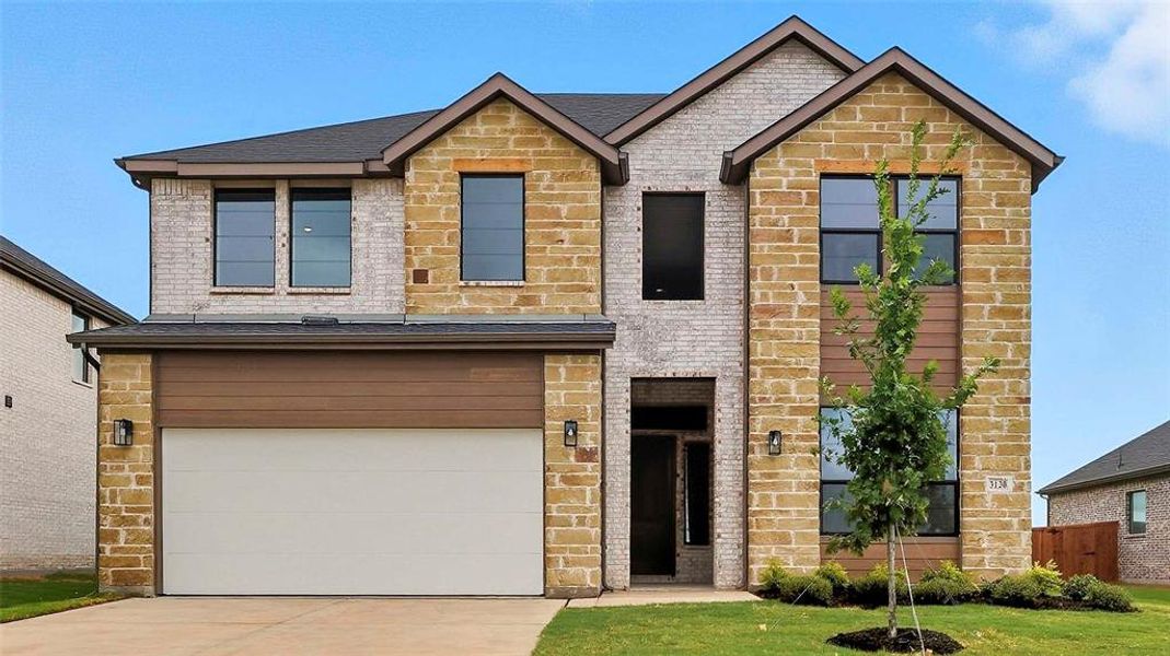 Front exterior of a new home in Clearview Ranch, Royse City, TX, highlighting curb appeal (Image 25).