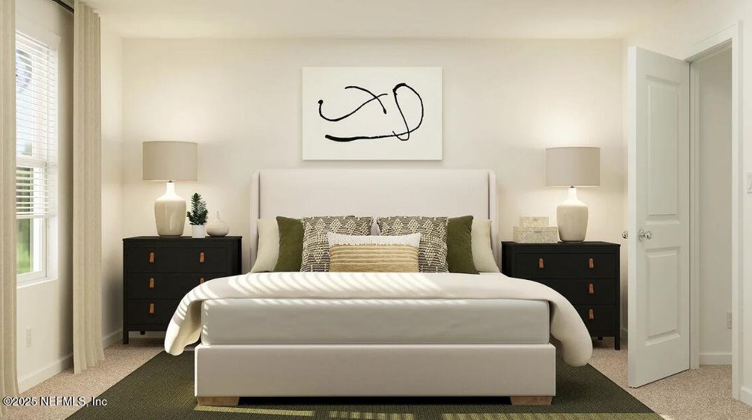 Furnished interior view inside a new home in Oak Hill Village Townhomes, Jacksonville (Image 15). Furnished interior view inside a new home in Oak Hill Village Townhomes, Jacksonville (Image 15).