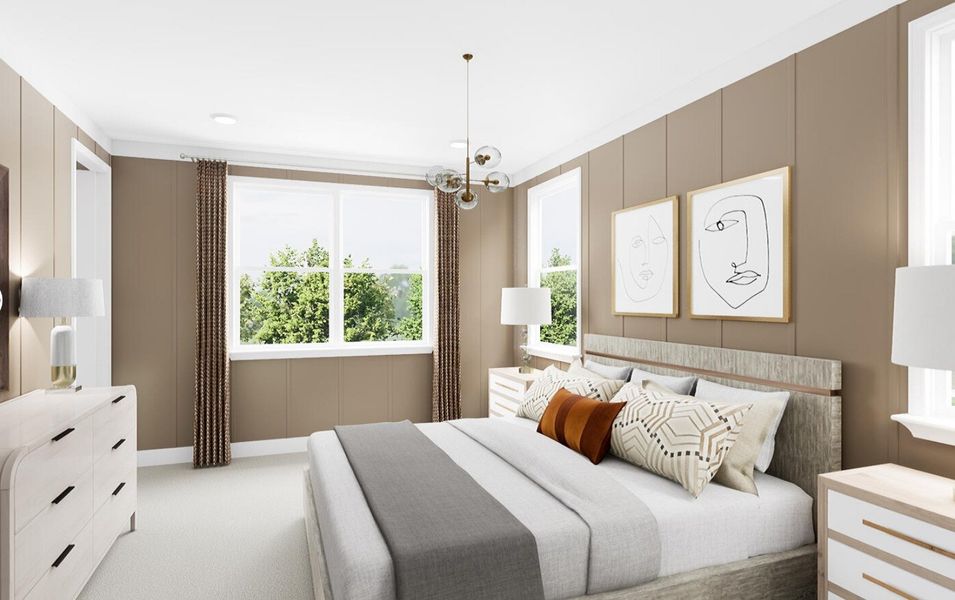 Furnished interior view inside a new home in Ellis Townes, Charlotte (Image 7).