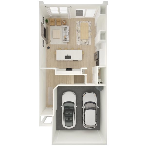 2D floor plan layout for the Marietta II by K. Hovnanian® Homes in Prestige on 64th, Phoenix, AZ (Image 6).