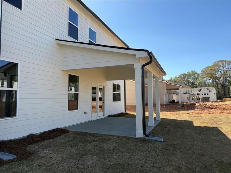 Exterior details and patio area of a home in Rosewood Lake Estates, Hoschton (Image 3).