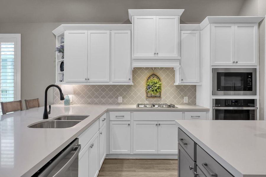 Furnished interior view inside a new home in Grand Central Park 45', Conroe (Image 8).