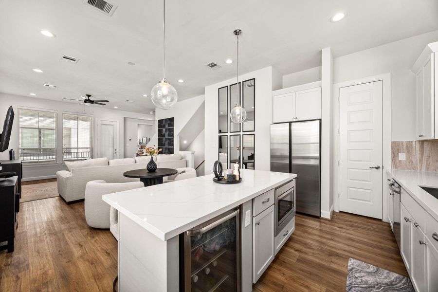 Furnished interior view inside a new home in The Corner At Buffalo Pointe, Houston (Image 29).