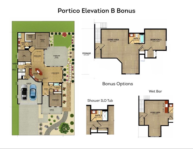 2D floor plan layout for the Portico by Epcon Communities in Chipeta Hollows, Grand Junction, CO (Image 6). 2D floor plan layout for the Portico by Epcon Communities in Chipeta Hollows, Grand Junction, CO (Image 6).