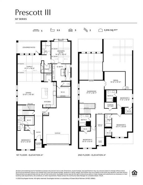 With space galore both inside and out, upstairs and down, our Prescott III floor plan offers wonderful living and entertaining spaces for the entire family!