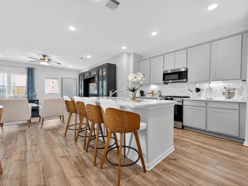 Furnished interior view inside a new home in Lakes at Black Oak, Magnolia (Image 5). Furnished interior view inside a new home in Lakes at Black Oak, Magnolia (Image 5).