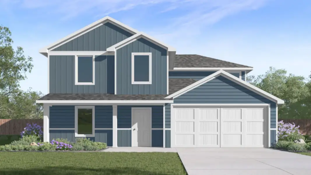 Representative exterior photo of a completed home built from the Cooper by D.R. Horton in Skybridge, Corpus Christi, TX (Image 2). Representative exterior photo of a completed home built from the Cooper by D.R. Horton in Skybridge, Corpus Christi, TX (Image 2).