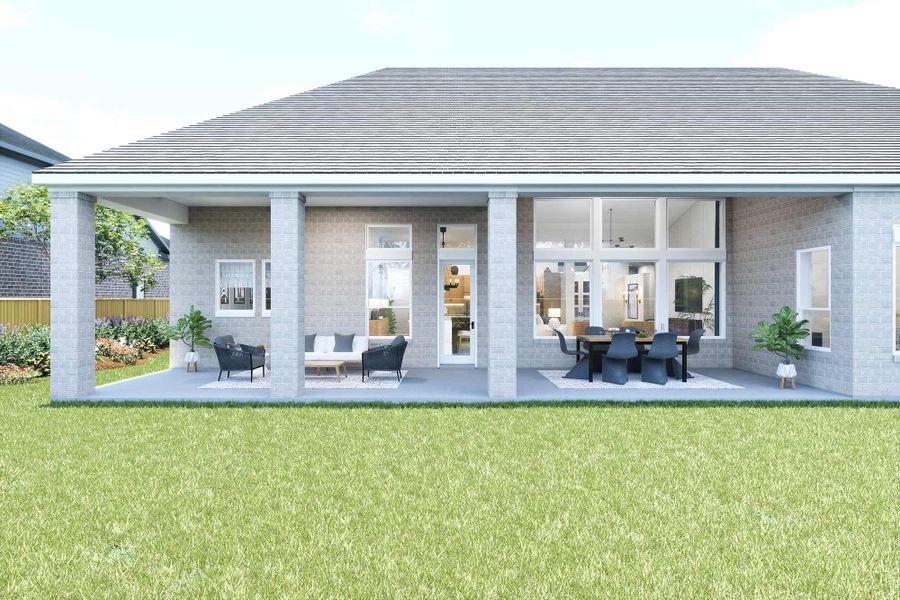 Representative exterior details of a home built from the The Baltimore by David Weekley Homes in Northshore at Lakewood Village - Estate Series, Lakewood Village (Image 4). Representative exterior details of a home built from the The Baltimore by David Weekley Homes in Northshore at Lakewood Village - Estate Series, Lakewood Village (Image 4).