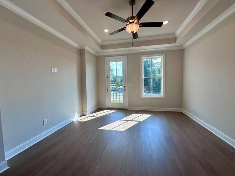 Spacious, unfurnished interior of a new home in Ward's Crossing Townhomes, Johns Creek (Image 23). Spacious, unfurnished interior of a new home in Ward's Crossing Townhomes, Johns Creek (Image 23).
