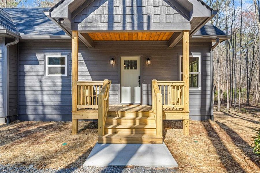 Exterior details and patio area of a home in , Talking Rock (Image 22).
